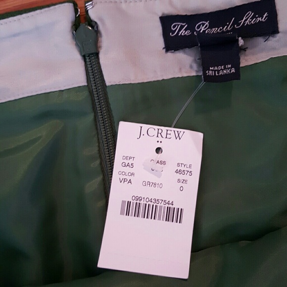 🆕️$158 J. CREW☘Green Versitile Midi Pencil Skirt - Picture 6 of 6